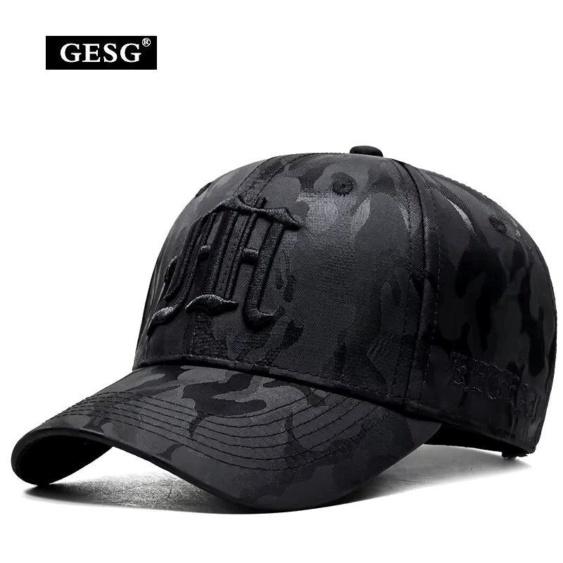 Camouflage Embroidered Hard Top Tactical Cap