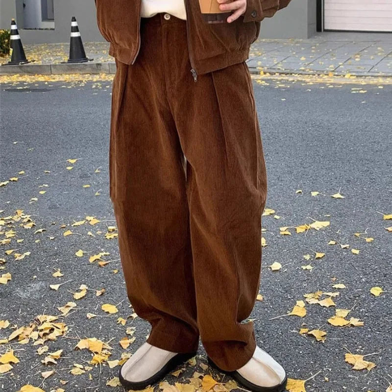 Korean Corduroy Loose Streetwear Casual Coat - Premium Jacket from Craftklart Dropship - Just $38.78! Shop now at Craftklart.store