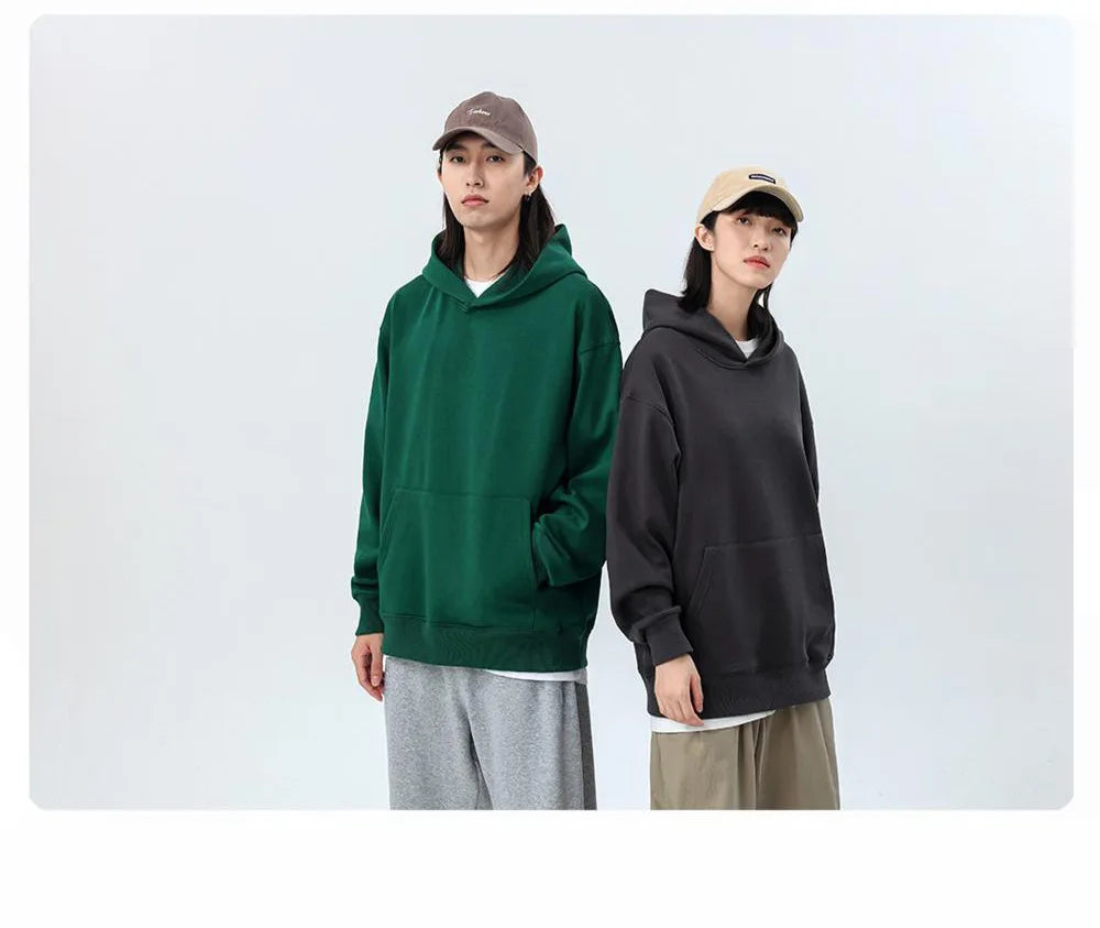 16.9oz 480gsm Heavy Weight Cotton Plus Velvet Hooded Sweater