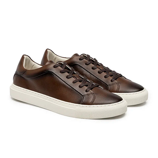 Men's Genuine Leather Flat Sneakers - Premium Sneakers from Craftklart Dropship - Just $85.08! Shop now at Craftklart.store