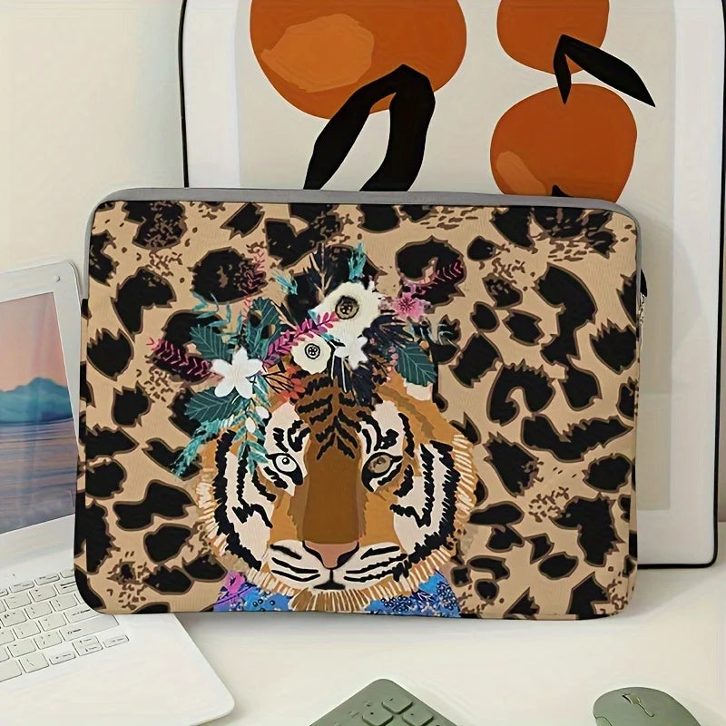 Tiger Patterned Laptop Bag Carries 14 inch laptops - Craftklart.store