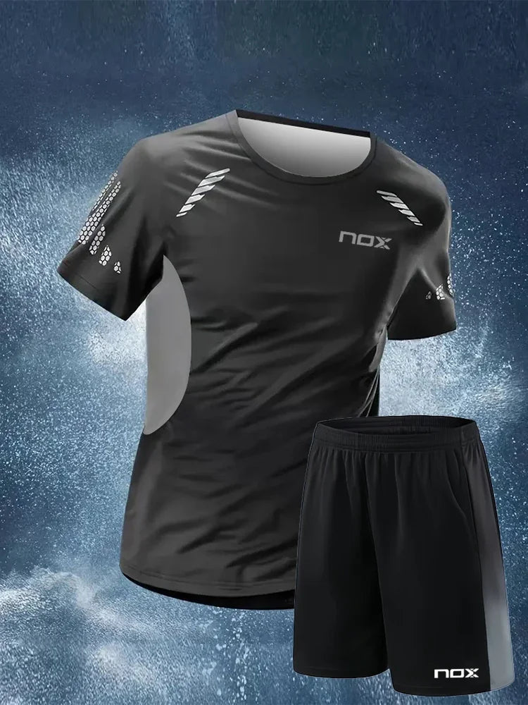 Men's Training Wear Short Sleeve Top & Shorts Breathable - Premium Activwear from Craftklart Dropship - Just $17.21! Shop now at Craftklart.store