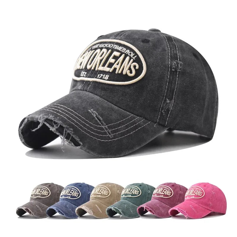 Vintage Washable Embroidery Snapback Adjustable Hat - Premium Cap from Craftklart Dropship - Just $6.49! Shop now at Craftklart.store