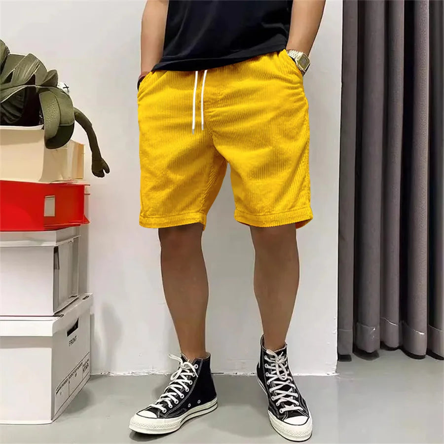 New 2025 Men Casual Corduroy Beach Shorts - Premium Shorts from Craftklart Dropship - Just $7.43! Shop now at Craftklart.store
