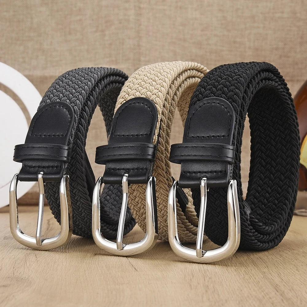 Men's Urban Casual Woven Elastic Belt