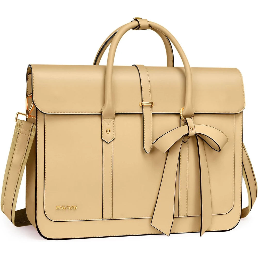 Women's 13 14 15 16 inch PU Leather Tote Bag Casual Shoulder Briefcase - Premium Bags from Craftklart Dropship - Just $42.71! Shop now at Craftklart.store