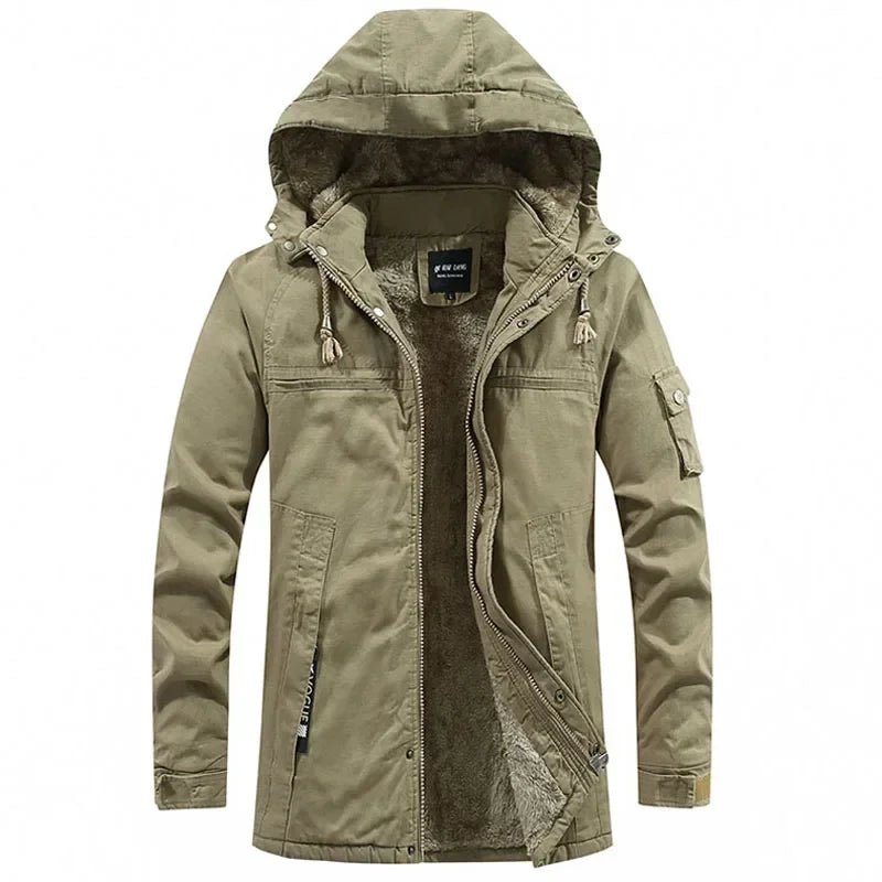 Men's Parkas Coat Military Windproof Hooded Jackets - Craftklart.store