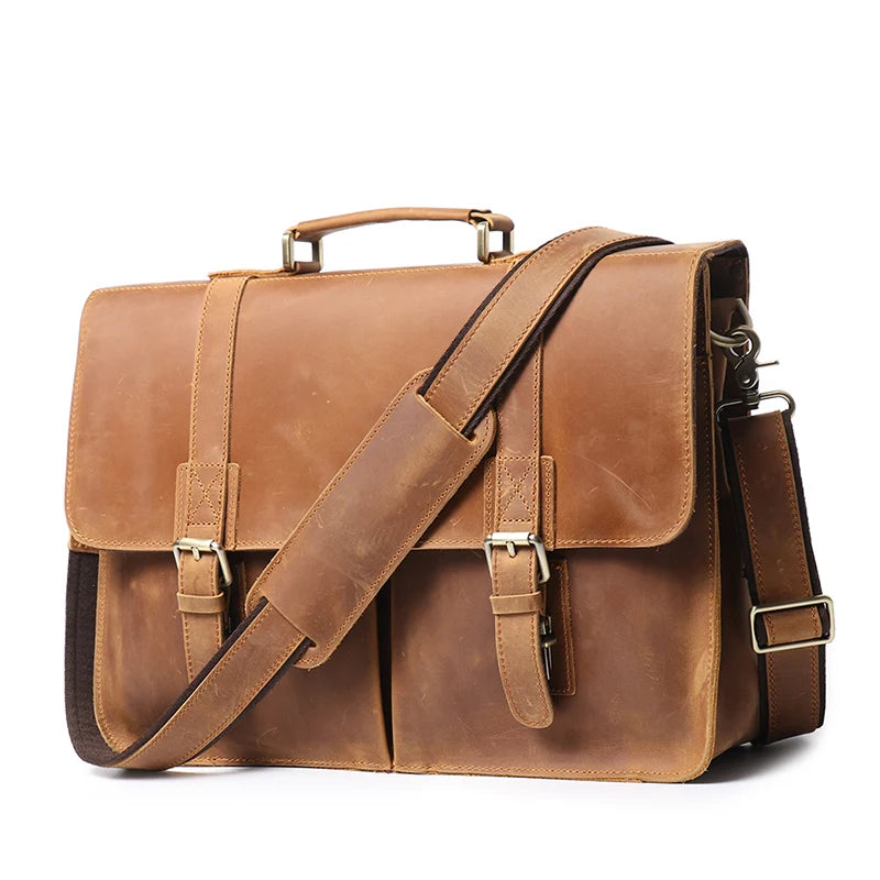 Men's Urban Office Briefcases Genuine Leather - Craftklart.store