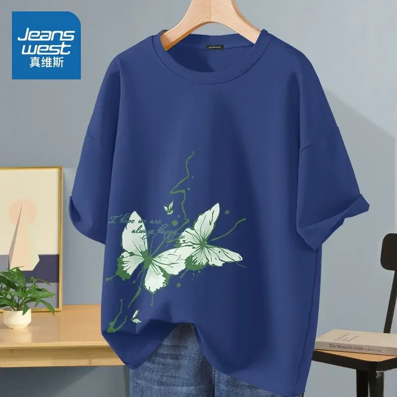 Women's Loose Basics Cotton T-shirt - Premium T-Shirt from Craftklart Dropship - Just $17.58! Shop now at Craftklart.store