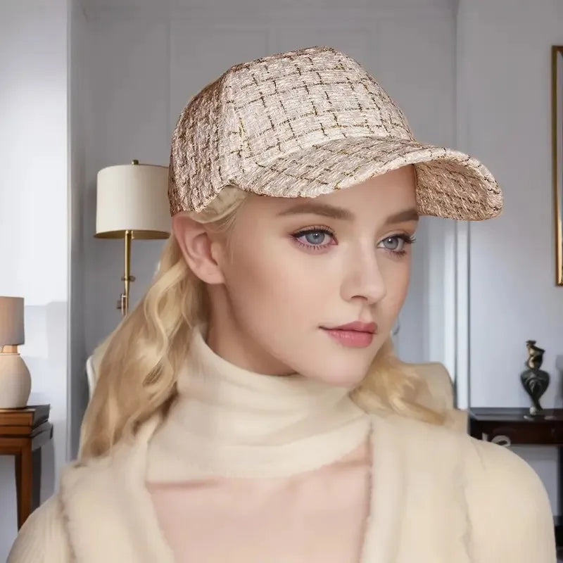 Women's Lightweight, Adjustable, Plaid Baseball Cap - Premium Baseball Cap from Craftklart.store - Just $6.49! Shop now at Craftklart.store