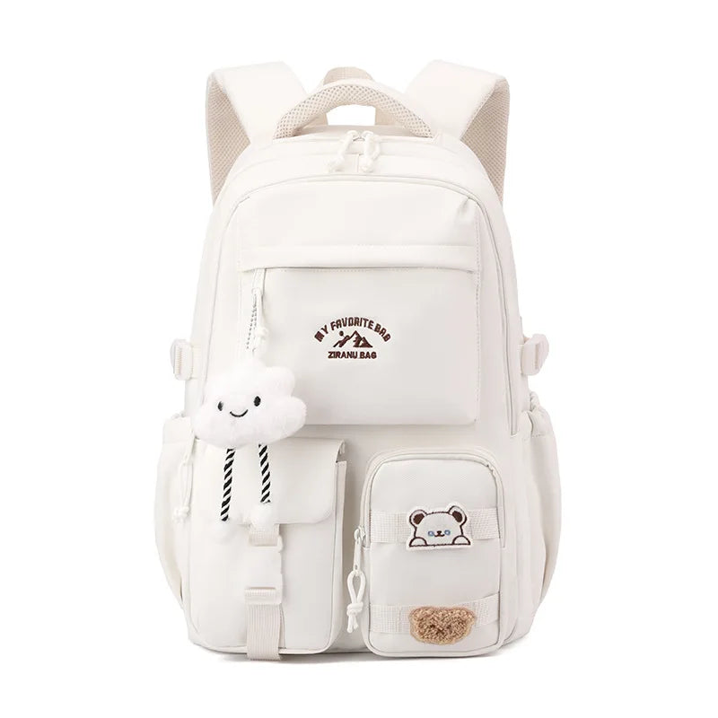 Japanese Ins College Syle Backpack with Pendant - Craftklart.store