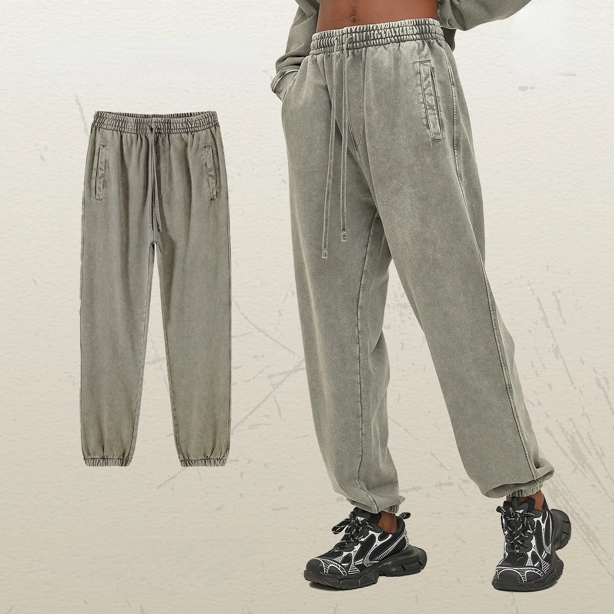Sumuyoo Thin Round Neck Hoodie Pants Suits Women Chaopai Wash Water Guard Clothes Fashion Sports Pullover Oversized Couple Set - Premium from Craftklart.store - Just $36.69! Shop now at Craftklart.store
