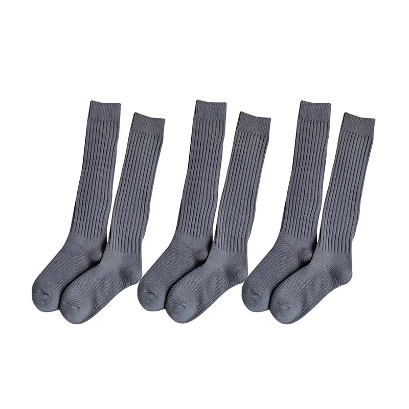 Thickened Coffee Colored Stacked Socks