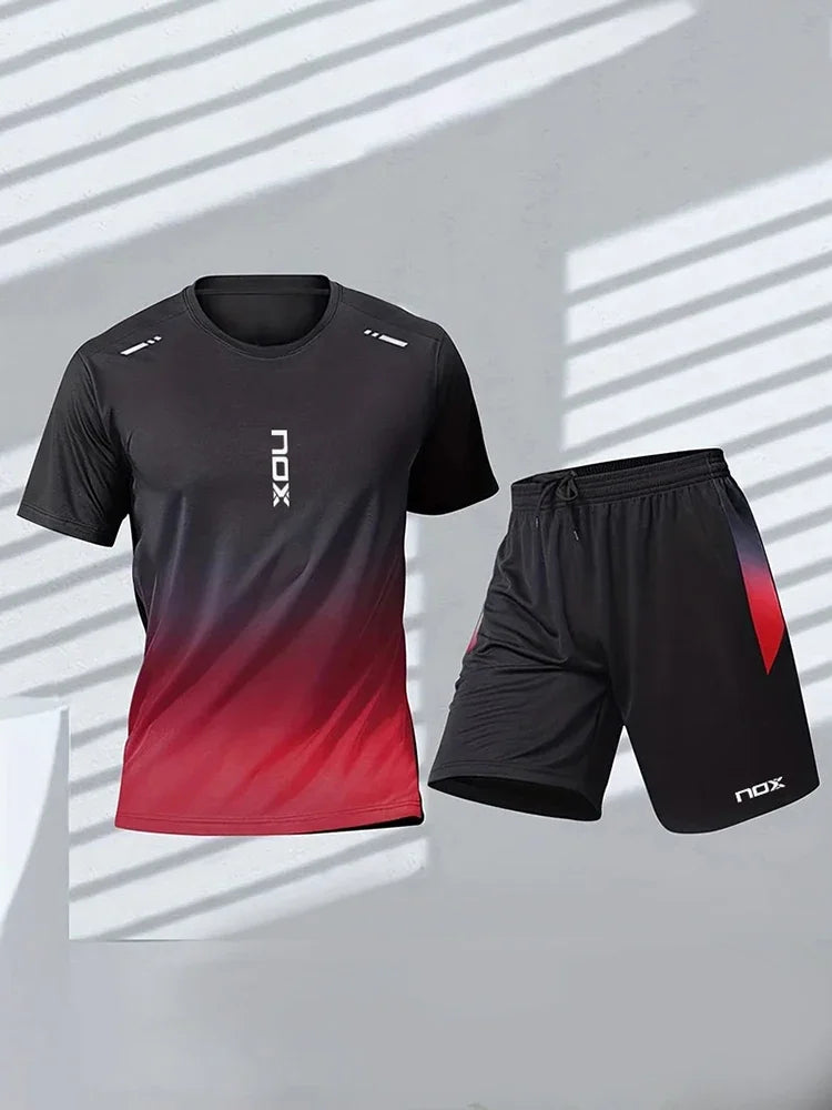 Men's Training Wear Short Sleeve Top & Shorts Breathable - Premium Activwear from Craftklart Dropship - Just $17.21! Shop now at Craftklart.store