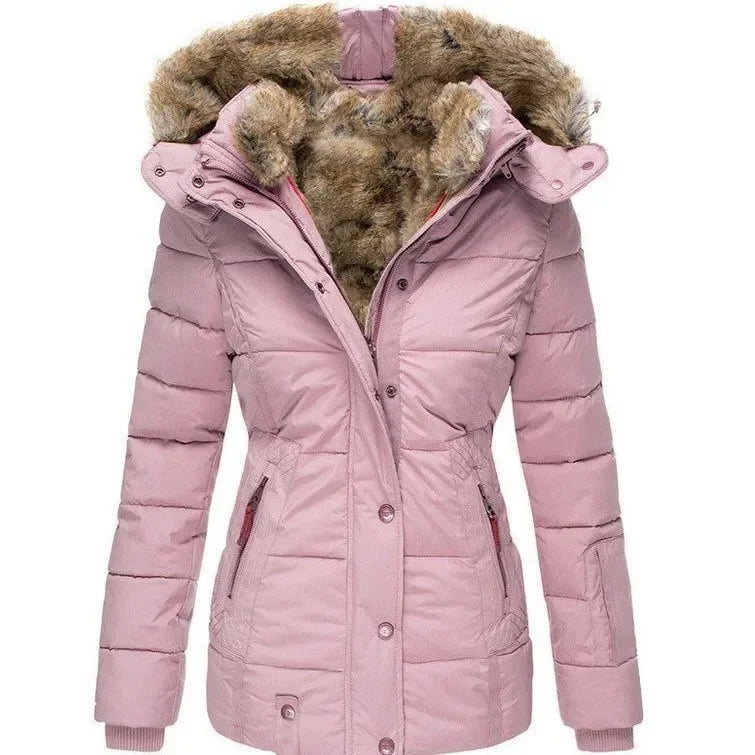 Women's Slim Fit Long Sleeve Hooded Coat