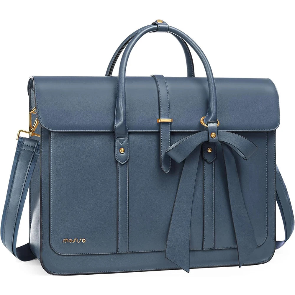 Women's 13 14 15 16 inch PU Leather Tote Bag Casual Shoulder Briefcase - Premium Bags from Craftklart Dropship - Just $42.71! Shop now at Craftklart.store