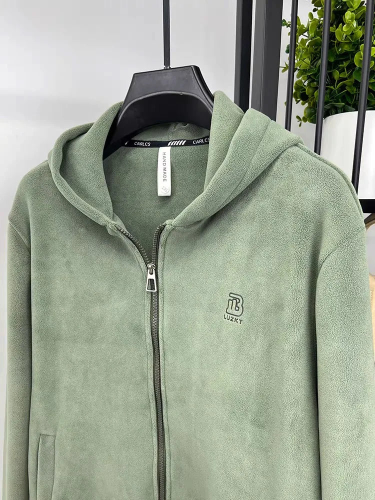 Korean Urban Streetwear Embossed Men's Hoodie