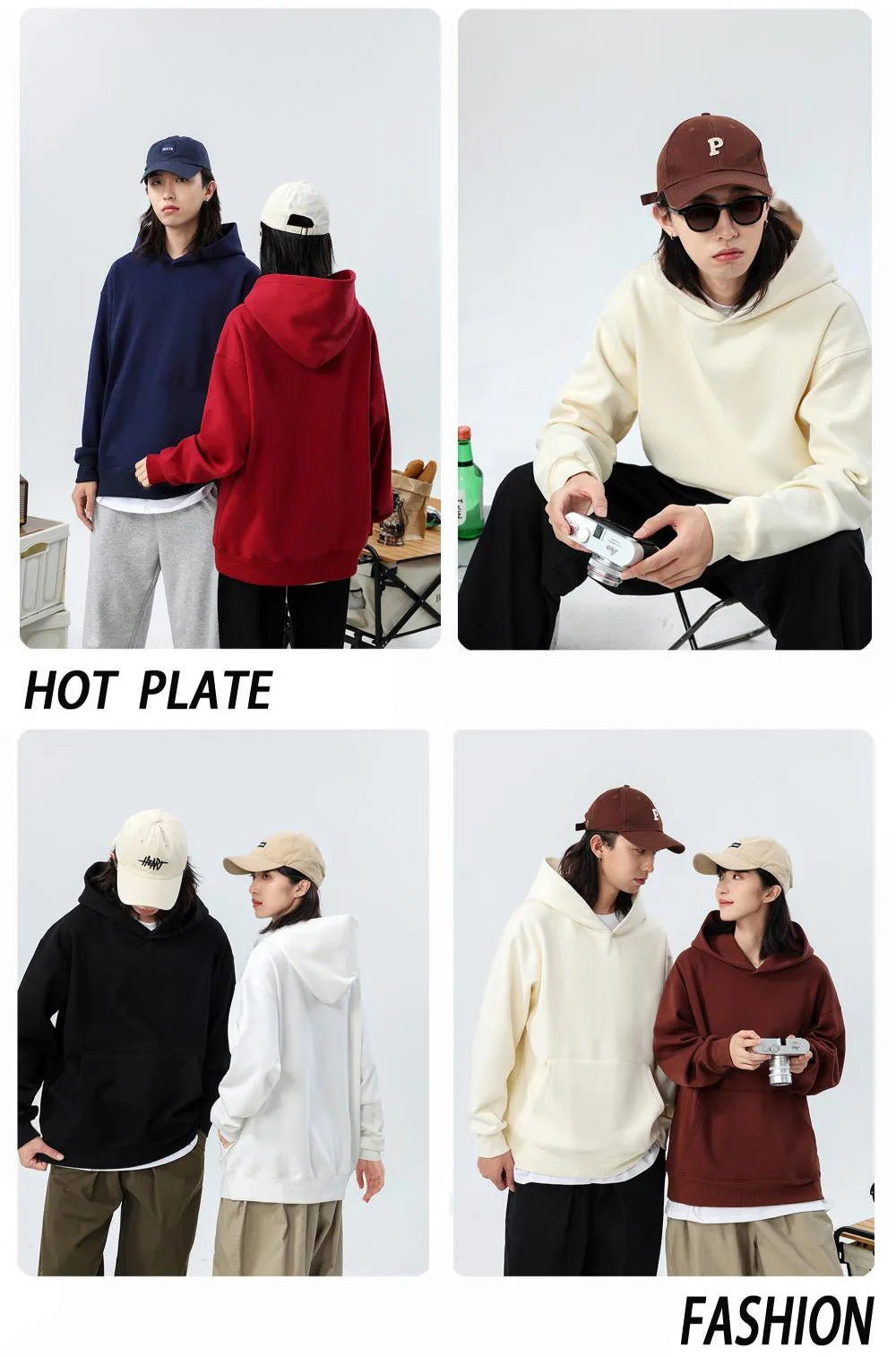 16.9oz 480gsm Heavy Weight Cotton Plus Velvet Hooded Sweater