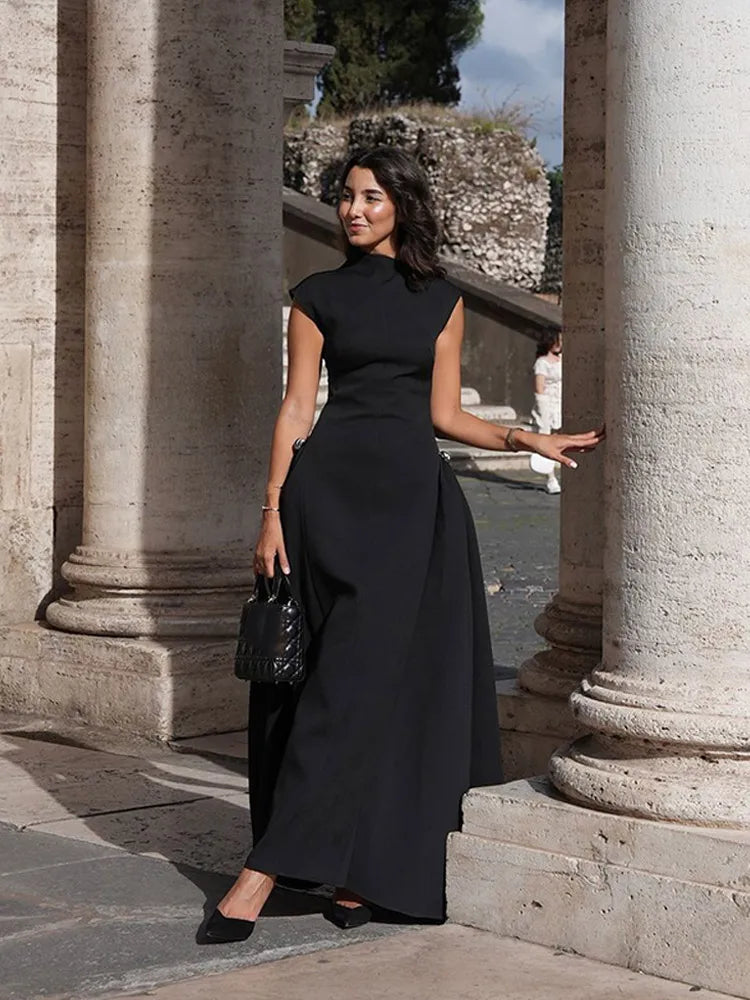 Irregular Hem Patchwork O Collar Evening Dresses - Premium Dresses from Craftklart.store - Just $22! Shop now at Craftklart.store