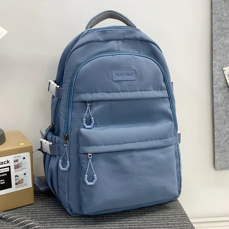 Multi-layer Large Capacity Preppy Pair Travel Backpack