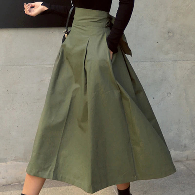 Korean Fashion Big Swing Ladies Skirt - Premium Skirt from Craftklart.store - Just $19.43! Shop now at Craftklart.store