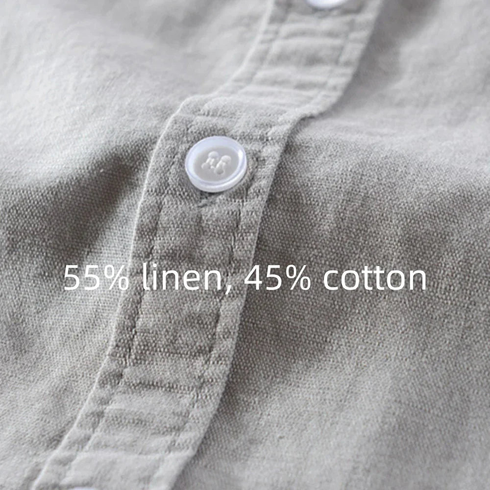 Men's Short Sleeve Breathable Cotton Casual Shirt - Premium Shirt from Craftklart.store - Just $20.53! Shop now at Craftklart.store
