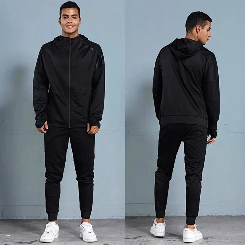 Men Urban Streetwear Road Runner Long Sleeve Tracksuit