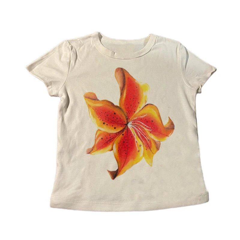 Aesthetic Summer Baby Tee Streetwear Graphic Print Women's T-shirt