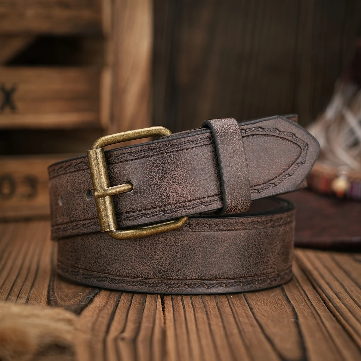 Urban Daywear Unisex Metal Buckle PU Leather Belt