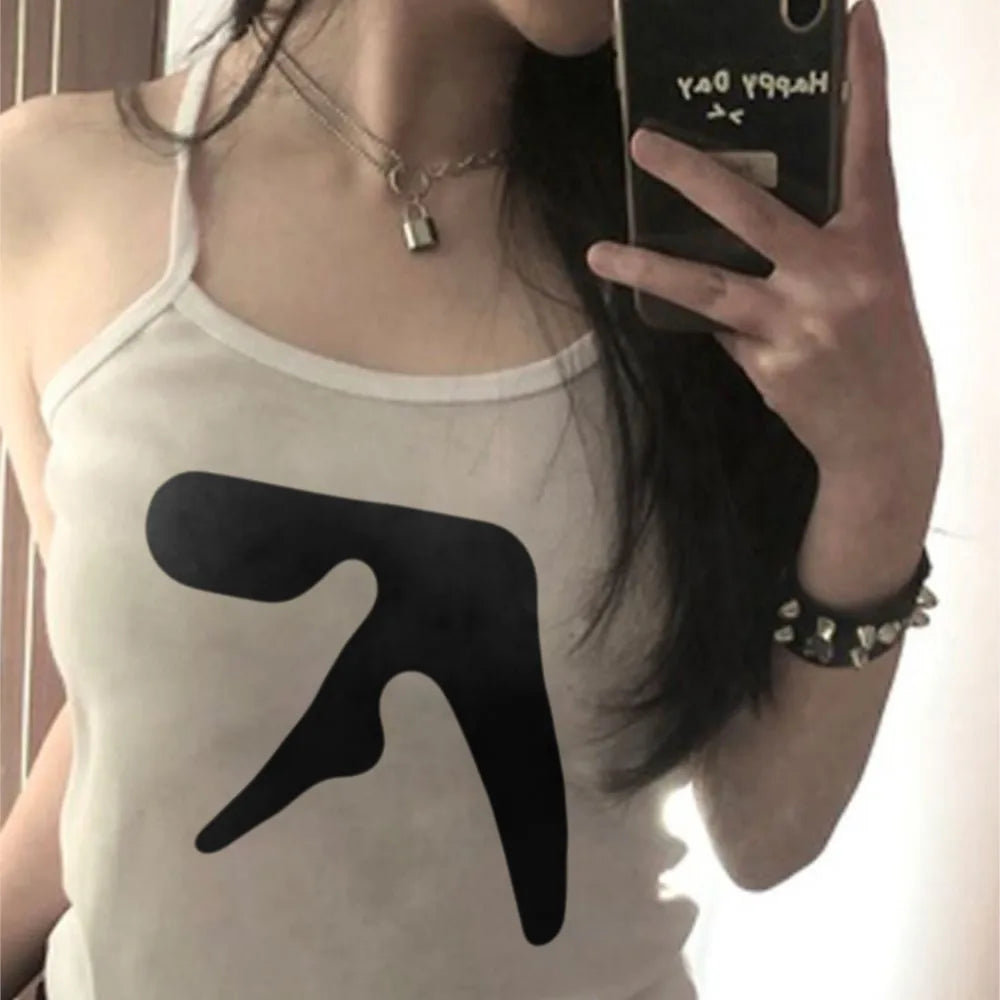 Aphex Twin Sweetheart Corset Halter Gothic Punk Tops