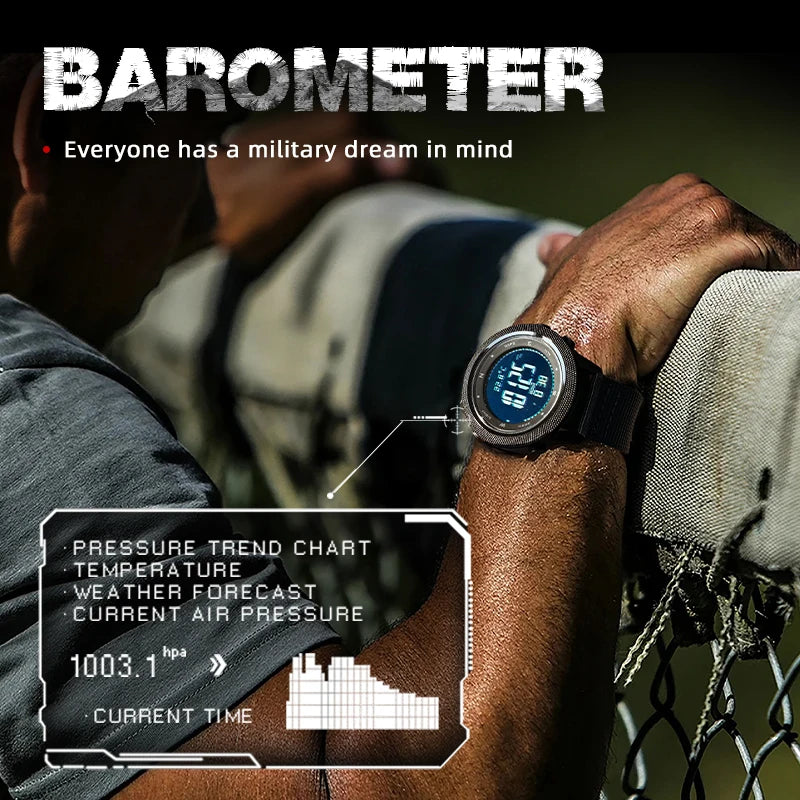 Men Digital Watch Altimeter Barometer Compass WR50M - Premium Watches from Craftklart Dropship - Just $38.39! Shop now at Craftklart.store