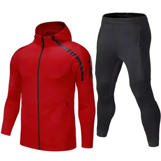 Men Urban Streetwear Road Runner Long Sleeve Tracksuit