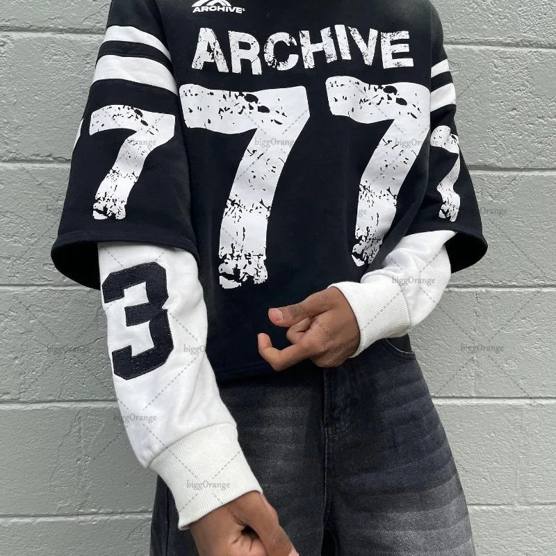 Women's Retro Harajuku Letter Print Oversized T-Shirt - Premium Sweater from Craftklart Dropship - Just $26.28! Shop now at Craftklart.store