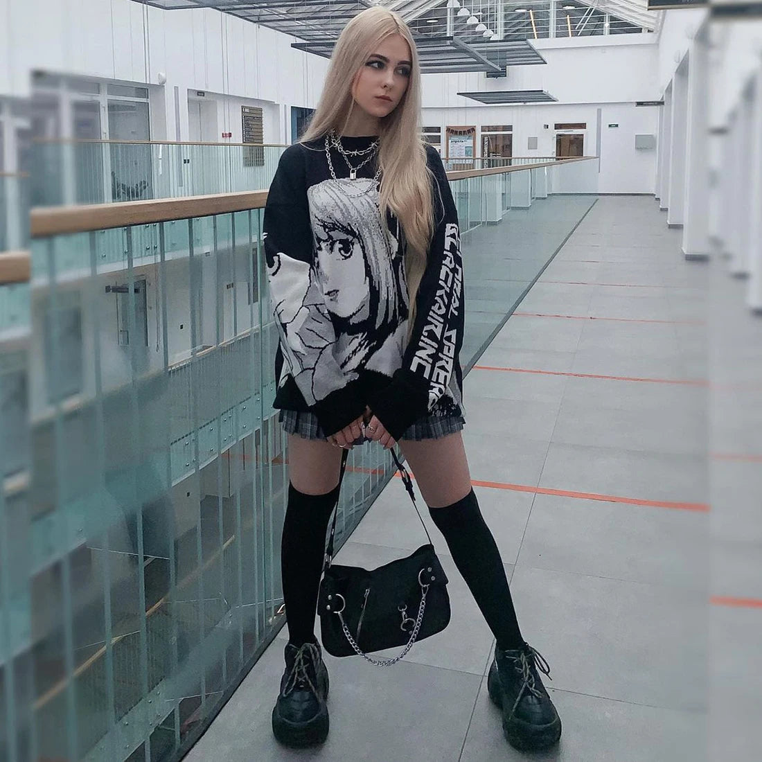 Retro Japanese Style Anime Girl Knitted Sweater