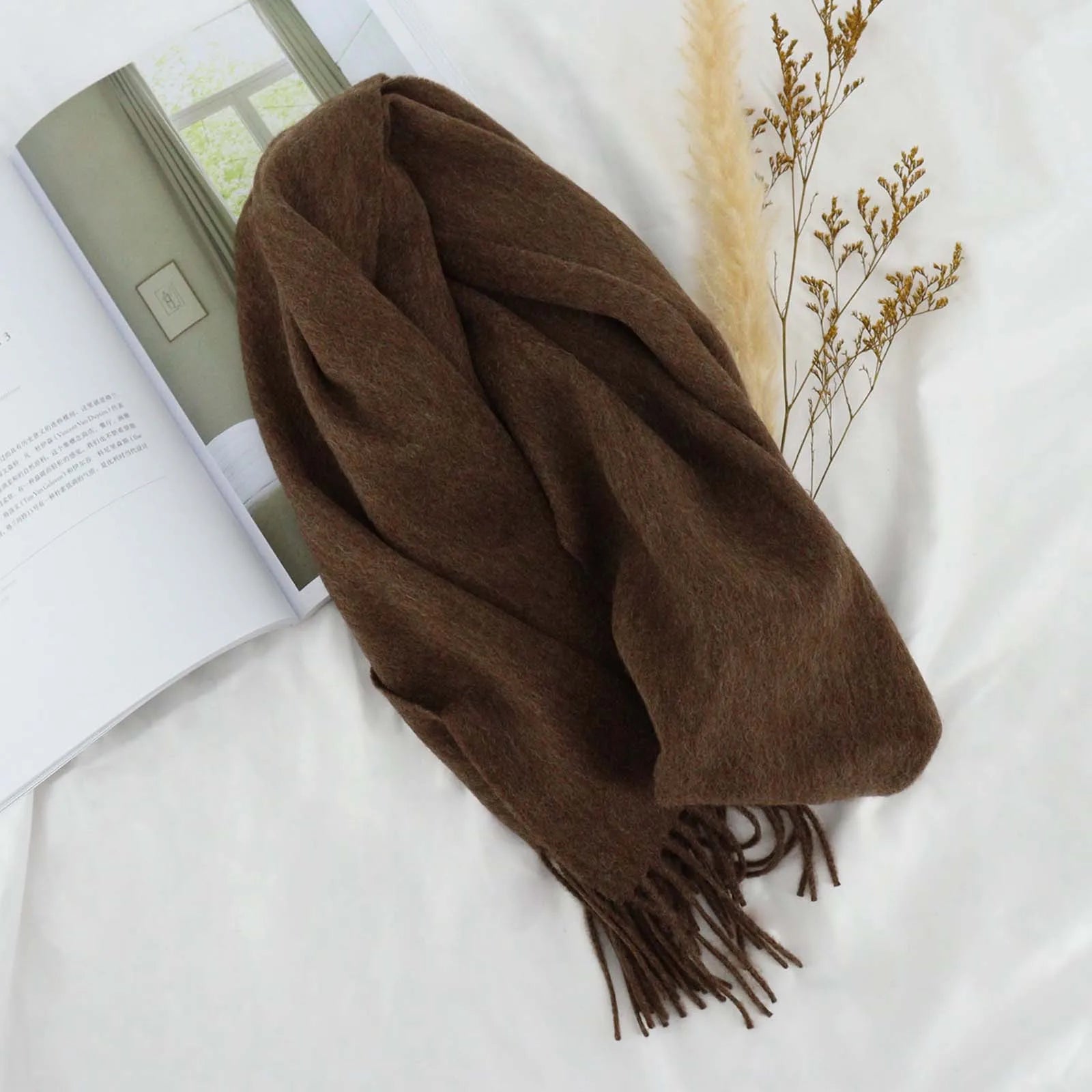 High Quality 100% Wool Scarf Autumn Winter Men - Craftklart.store