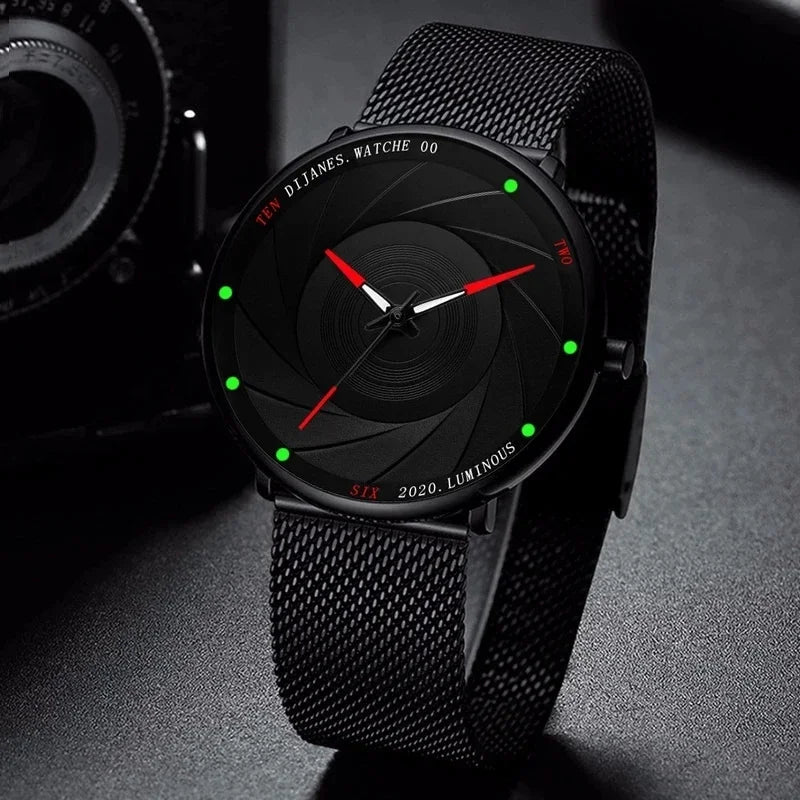 Men's Ultra Thin Stainless Steel Mesh Belt Quartz Wrist Watch - Premium Watches from Craftklart Dropship - Just $18! Shop now at Craftklart.store