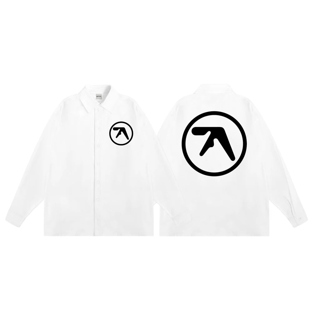 Men's Urban Inspired Aphex Twin Graphic Oversize Korean Streetwear Shirt