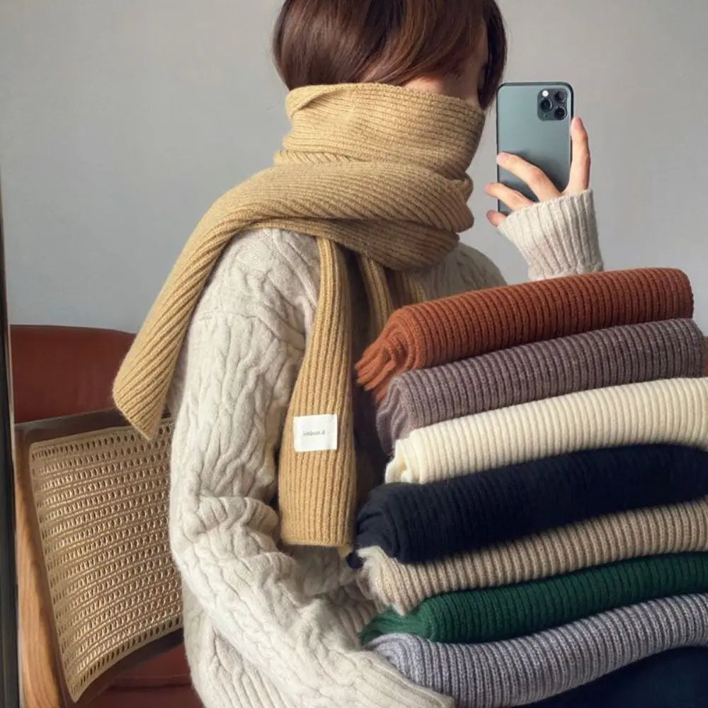 Urban Casual Solid Color Scarves