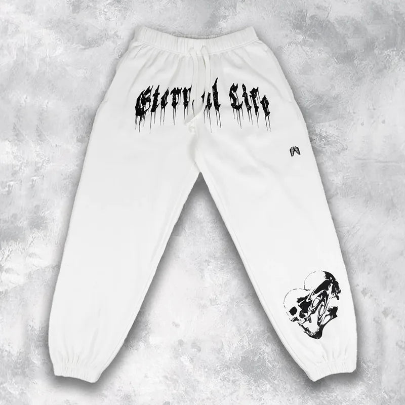 Men's Silk Screen Printed Street Wash Texture Pants - Premium Joggers from Craftklart Dropship - Just $23.08! Shop now at Craftklart.store