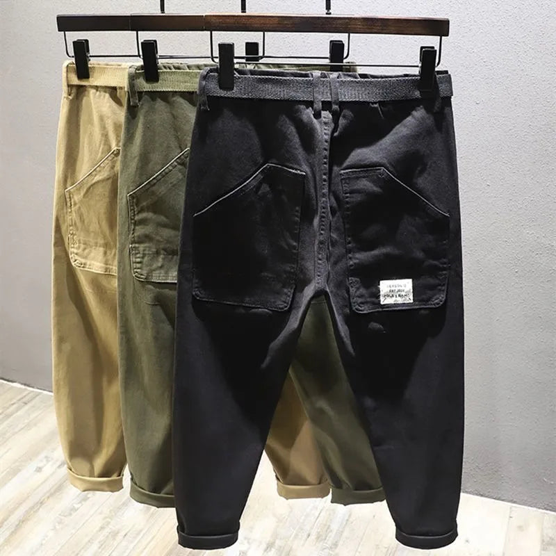 Big Pockets Men Cargo Pants Black High Street Baggy - Premium Cargo Pants from Craftklart Dropship - Just $43.20! Shop now at Craftklart.store