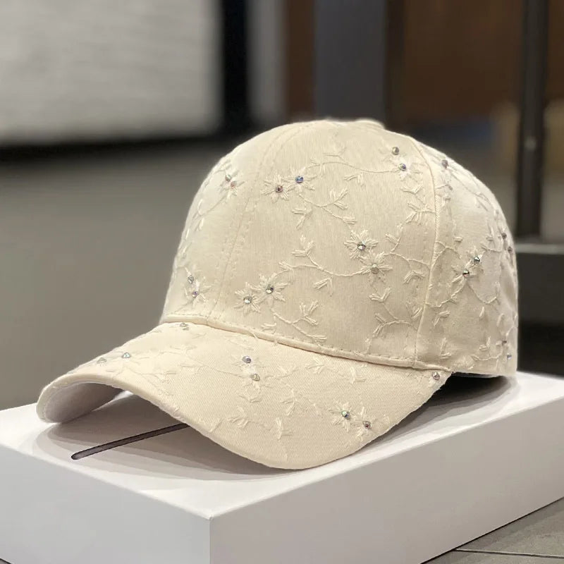 Summer Solid Sunhat Letters Embroidered Baseball Cap - Premium Baseball Cap from Craftklart.store - Just $8.50! Shop now at Craftklart.store