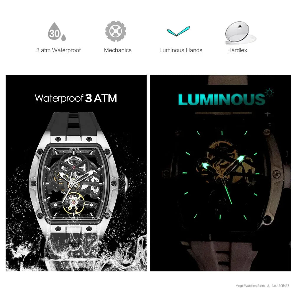 Men's Automatic Mechanical Watch with Stainless Steel Case