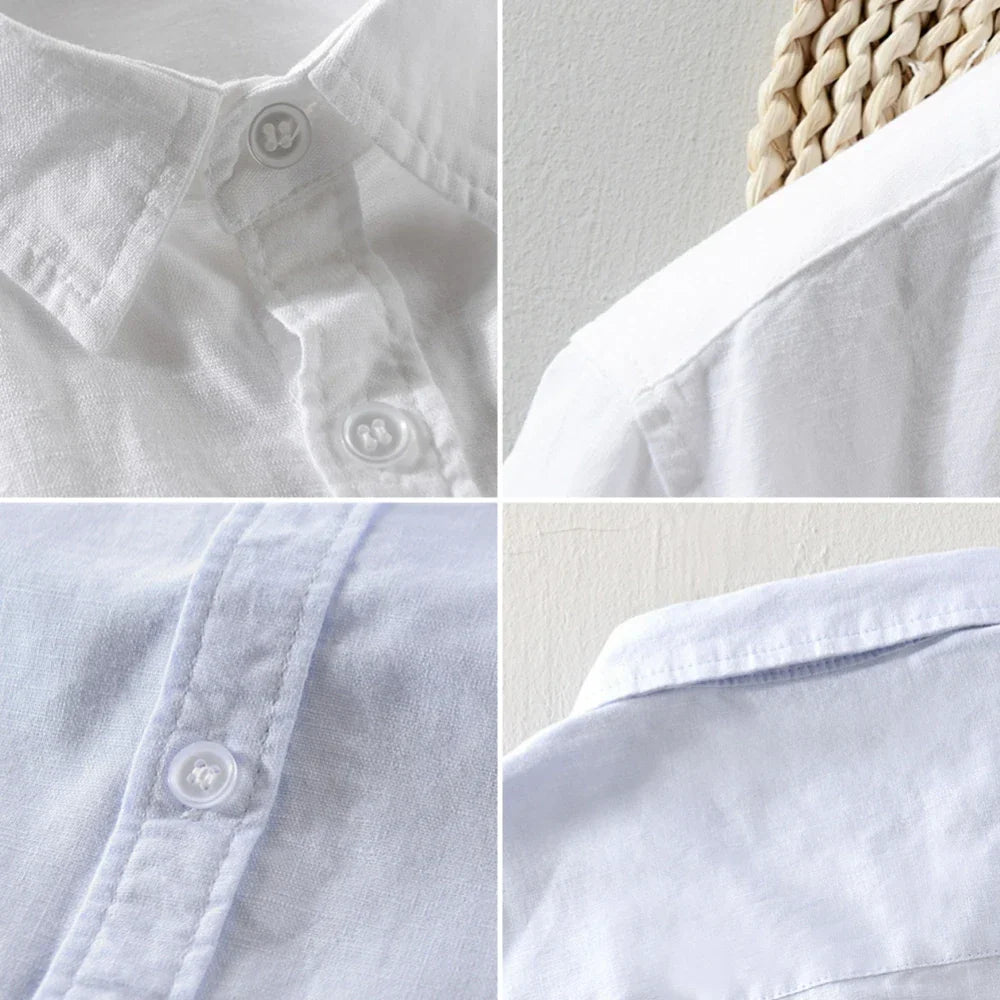 Men's Short Sleeve Breathable Cotton Casual Shirt - Premium Shirt from Craftklart.store - Just $20.53! Shop now at Craftklart.store