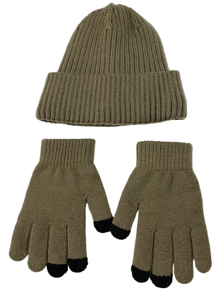 3Pcs Knitted Set Winter Warm Beanie Hat Long Scarf & Gloves - Craftklart.store