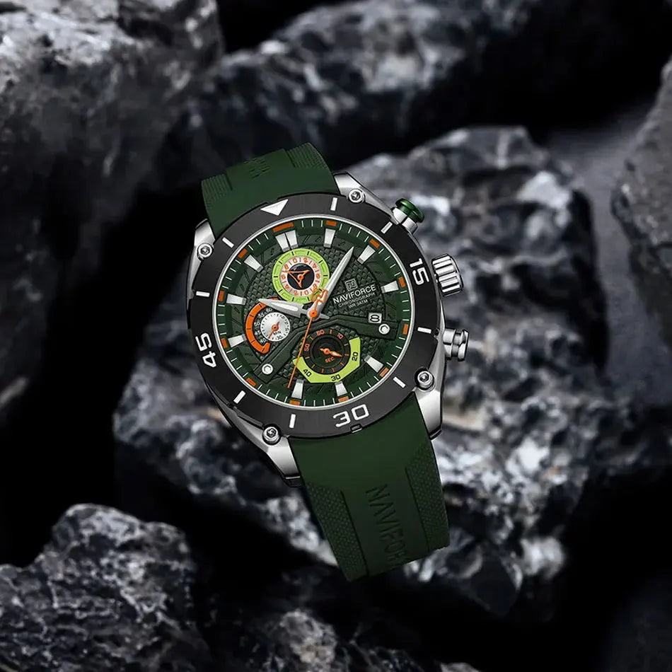 Waterproof Quartz Wristwatch Chronograph Military