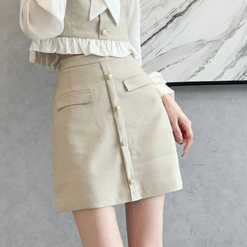 Branded Korean Spring Simple Casual Retro Outfits Hot Sale - Premium Skirt from Craftklart Dropship - Just $20.41! Shop now at Craftklart.store