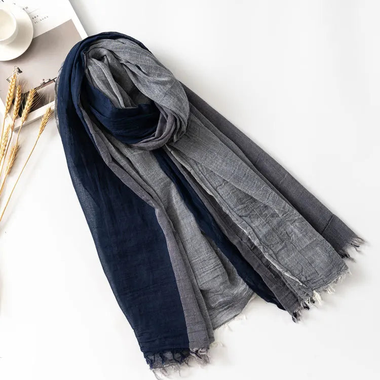 Men's Designer Patchwork Cotton Linen Scarf - Premium Scarves from Craftklart Dropship - Just $3.99! Shop now at Craftklart.store