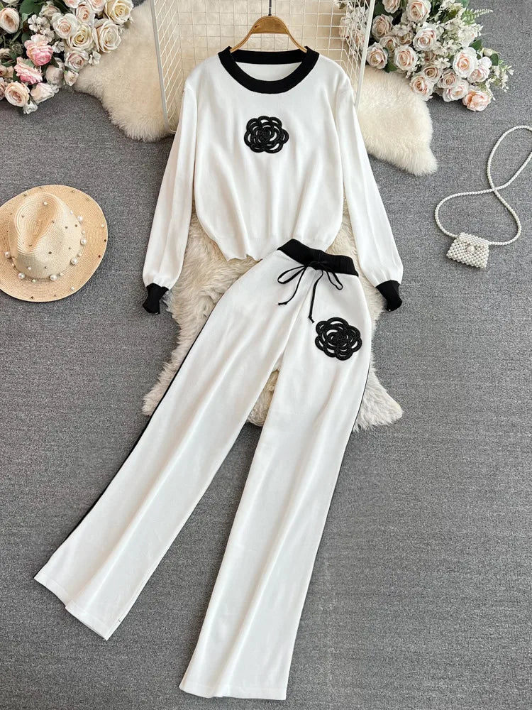 Women's Knitted Tracksuit Pants Set - Premium Set from Craftklart Dropship - Just $31.41! Shop now at Craftklart.store