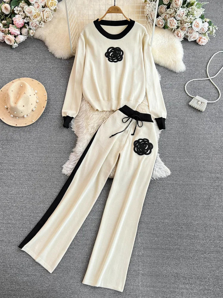Women's Knitted Tracksuit Pants Set - Premium Set from Craftklart Dropship - Just $31.41! Shop now at Craftklart.store
