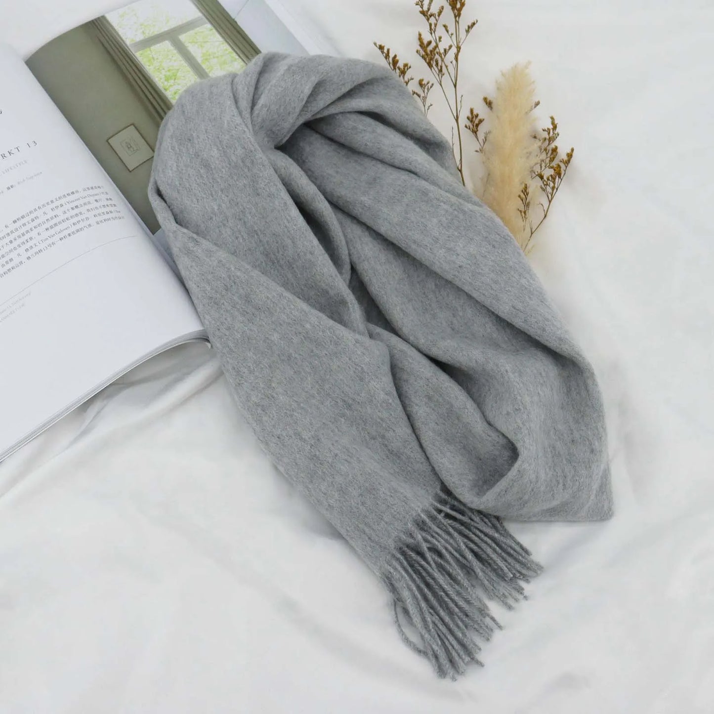 High Quality 100% Wool Scarf Autumn Winter Men - Craftklart.store